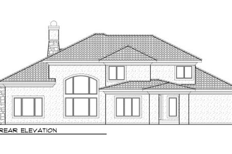 Dream House Plan - Exterior - Rear Elevation for Traditional House Plan #70-994 - 4 bed, 2.5 bath
