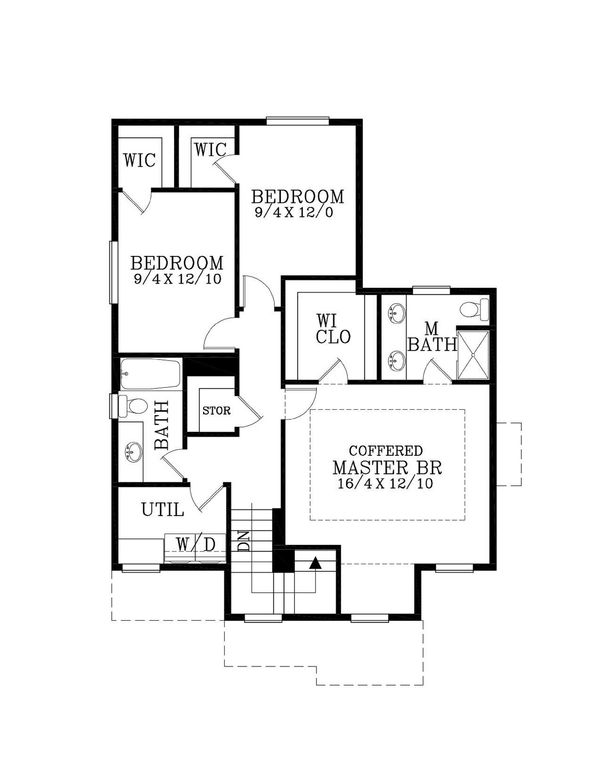 Craftsman Floor Plan - Upper Floor Plan #53-492