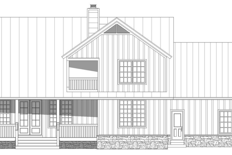 House Design - Exterior - Rear Elevation 1 for Country House Plan #932-145 - 4 bed, 3.5 bath