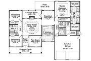 European Style House Plan - 3 Beds 2.5 Baths 2007 Sq/Ft Plan #21-228 