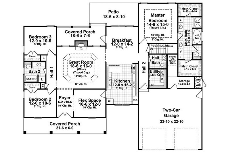 Architectural House Design - European house plan Country floor plan