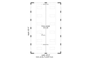 Floor Plan - Main Floor for Southern House Plan #932-332, 0 bath