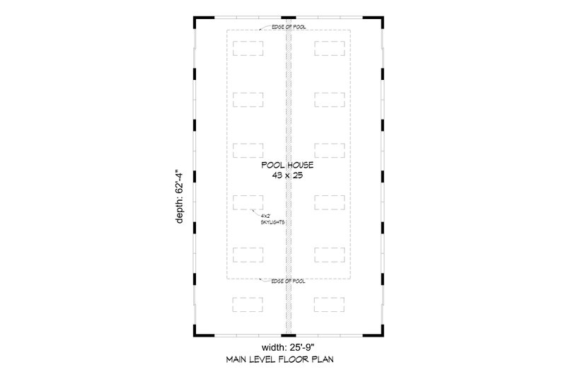Home Plan - Floor Plan - Main Floor for Southern House Plan #932-332, 0 bath