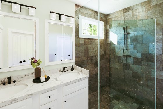 Interior - Master Bathroom for Farmhouse House Plan #44-290 - 3 bed, 2 bath