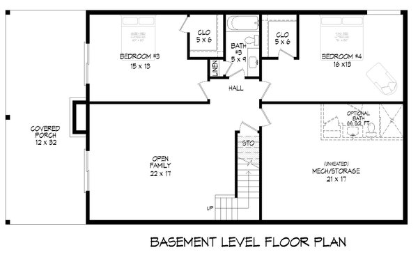 House Plan Design - Southern Floor Plan - Lower Floor Plan #932-871