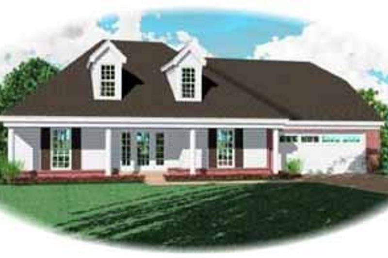Southern Style House Plan - 3 Beds 2 Baths 2088 Sq/Ft Plan #81-325 Exterior
