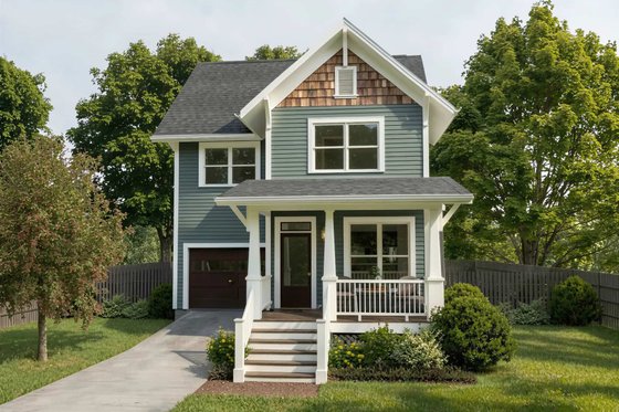 Exterior - Front Elevation for Craftsman House Plan #79-327 - 3 bed, 2.5 bath