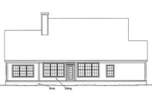 Exterior - Rear Elevation for Farmhouse House Plan #20-119 - 3 bed, 3 bath