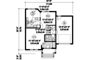 Country Style House Plan - 3 Beds 1 Baths 1664 Sq/Ft Plan #25-4602 