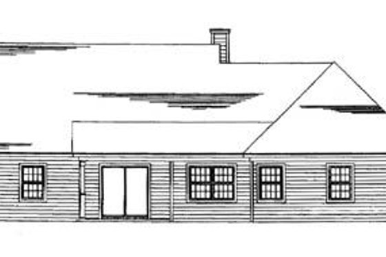 Exterior - Rear Elevation for Traditional House Plan #16-183 - 3 bed, 2 bath
