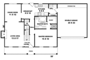 Southern Style House Plan - 3 Beds 2.5 Baths 1757 Sq/Ft Plan #81-456 