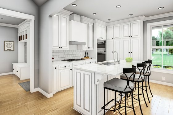 Interior - Kitchen for Farmhouse House Plan #406-9666 - 4 bed, 2 bath