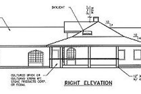 Exterior - Other Elevation 1 for Ranch House Plan #60-452 - 4 bed, 4 bath