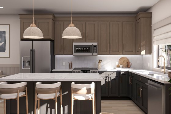 Interior - Kitchen for Craftsman House Plan #455-727 - 2 bed, 2.5 bath