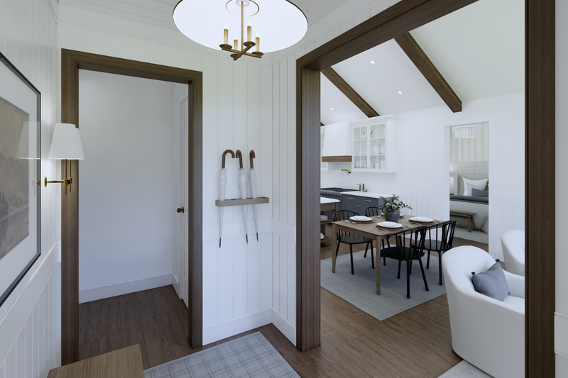 Dream House Plan - Interior - Entry for Farmhouse House Plan #1114-8 - 2 bed, 2 bath