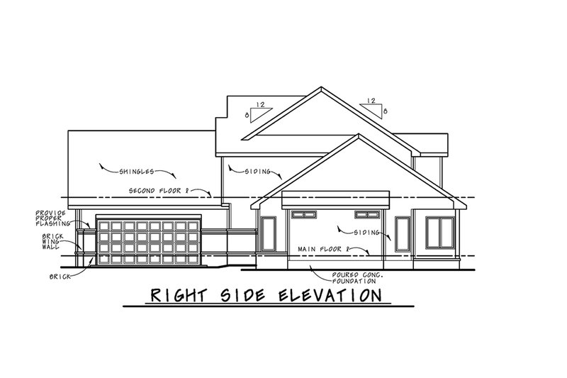 House Plan Design - Exterior - Other Elevation 1 for Traditional House Plan #20-1867 - 3 bed, 3 bath