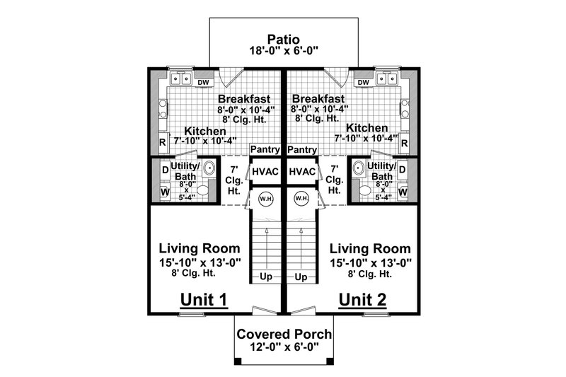 Dream House Plan - Floor Plan - Main Floor for Country House Plan #21-508 - 2 bed, 1.5 bath