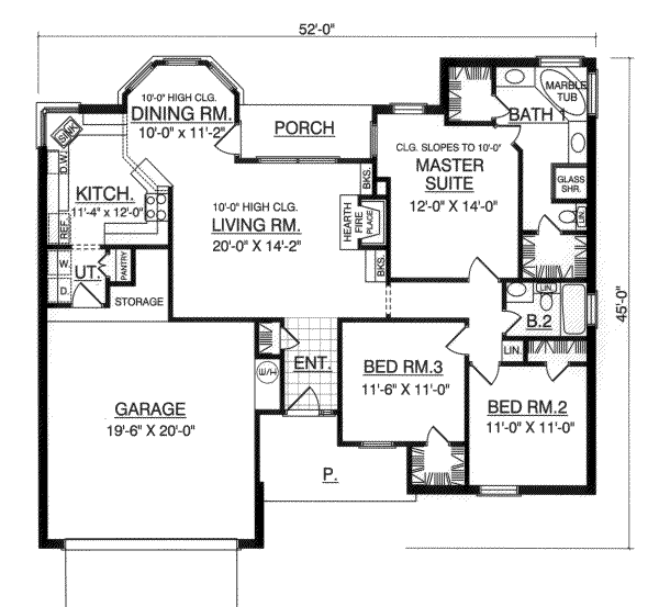 House Design - Farmhouse Floor Plan - Main Floor Plan #40-253
