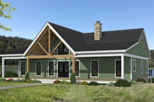 Country Exterior - Front Elevation Plan #932-1122