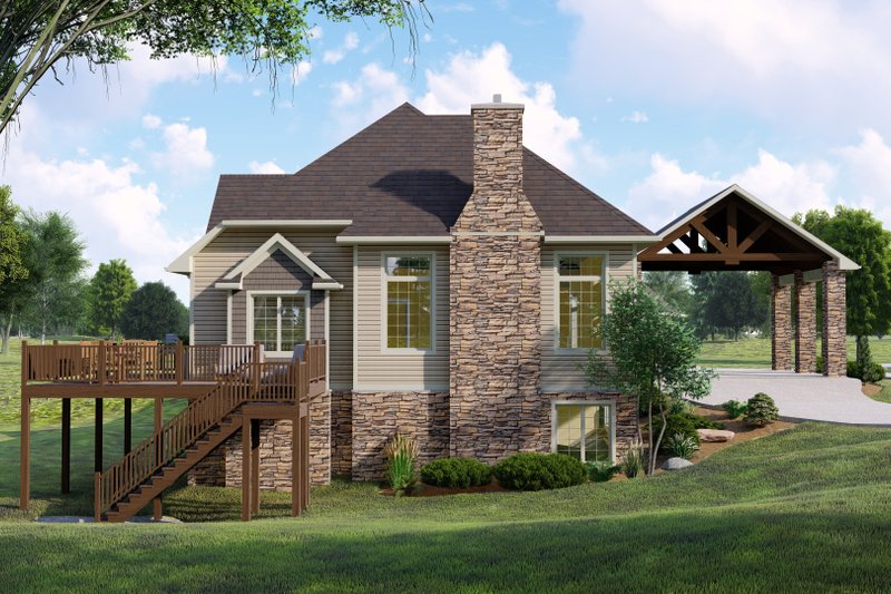 Architectural House Design - Exterior - Other Elevation 1 for Craftsman House Plan #1064-344 - 2 bed, 4 bath