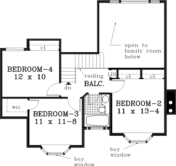Dream House Plan - European Floor Plan - Upper Floor Plan #3-141