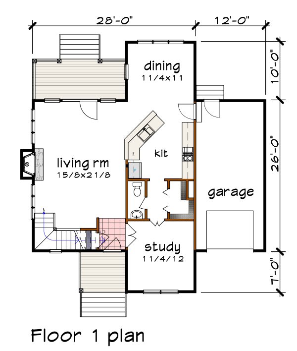 House Plan Design - Floor Plan - Upper Floor for Modern House Plan #79-378 - 3 bed, 2.5 bath