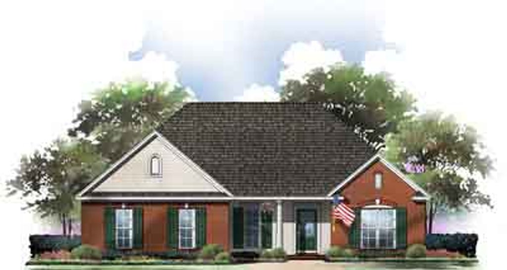 Exterior - Front Elevation 2 for Traditional House Plan #21-163 - 3 bed, 2 bath