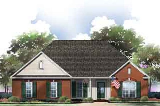 Exterior - Front Elevation for Traditional House Plan #21-163 - 3 bed, 2 bath