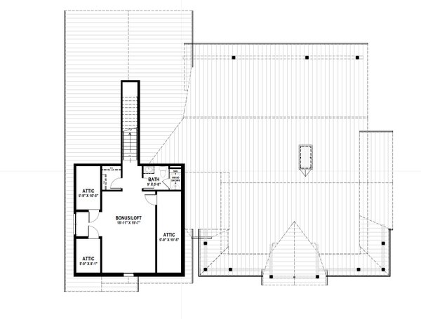 Architectural House Design - Farmhouse Floor Plan - Upper Floor Plan #1069-41