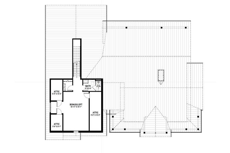 Home Plan - Floor Plan - Upper Floor for Farmhouse House Plan #1069-41 - 3 bed, 2.5 bath