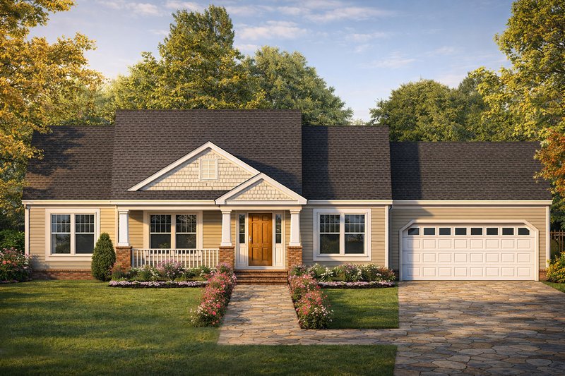 Dream House Plan - Country Exterior - Front Elevation Plan #1053-19