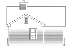 Exterior - Rear Elevation for Cottage House Plan #22-607 - 1 bed, 1 bath