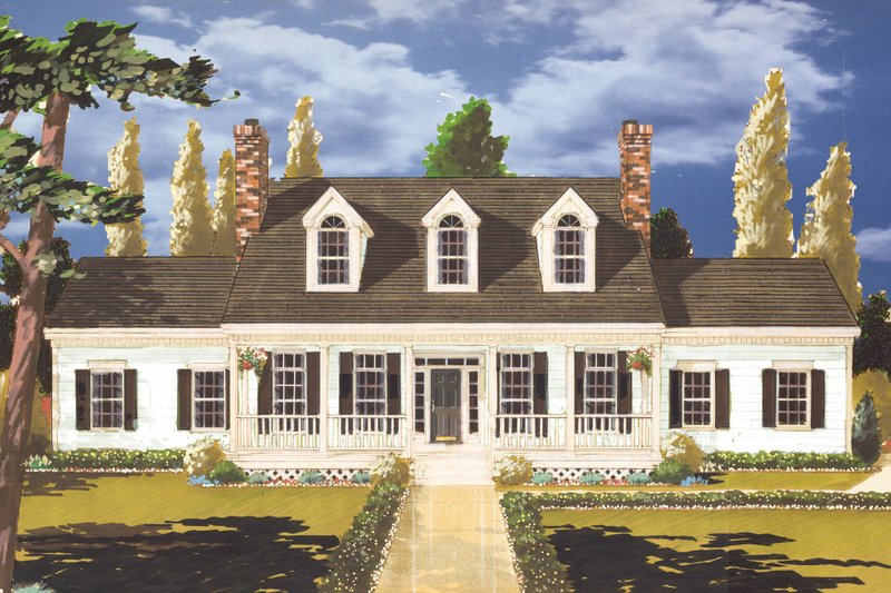 House Plan Design - Country Exterior - Front Elevation Plan #3-165