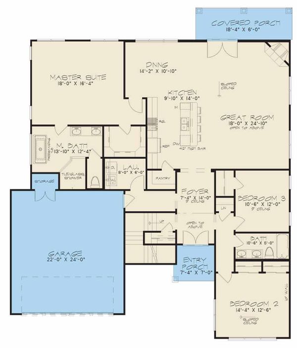 House Plan Design - Modern Floor Plan - Main Floor Plan #17-2602