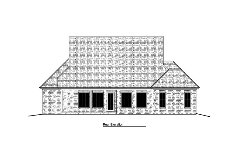House Blueprint - Exterior - Rear Elevation for Traditional House Plan #1081-23 - 4 bed, 3 bath