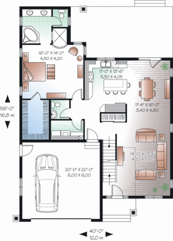 House Plan Design - Country Floor Plan - Main Floor Plan #23-2243