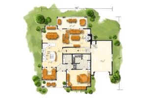 Floor Plan - Main Floor for Country House Plan #942-46 - 5 bed, 3.5 bath