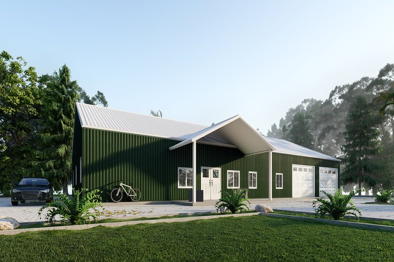 Dream House Plan - Exterior - Other Elevation for Barndominium House Plan #1107-21 - 4 bed, 3 bath