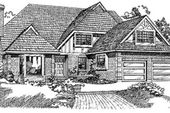Exterior - Front Elevation for Traditional House Plan #47-157 - 4 bed, 2.5 bath