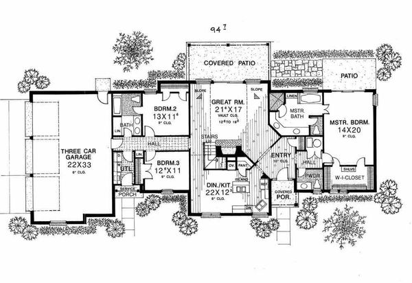 Country Floor Plan - Main Floor Plan #310-617