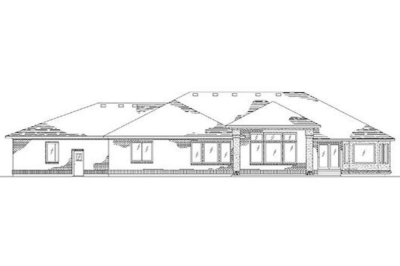 House Plan Design - Exterior - Rear Elevation for Modern House Plan #5-141 - 4 bed, 2.5 bath
