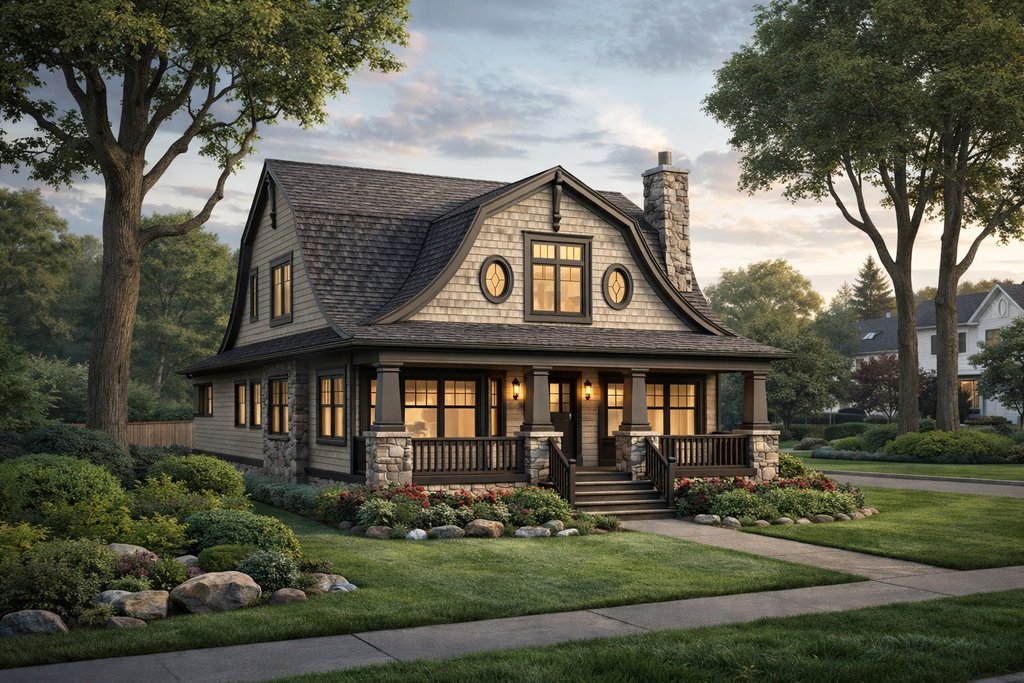 Exterior - Front Elevation 2 for Colonial House Plan #928-241 - 4 bed, 3 bath