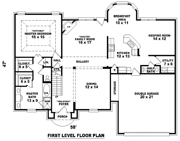 European Floor Plan - Main Floor Plan #81-845