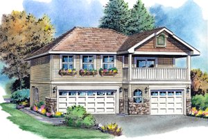 Traditional Exterior - Front Elevation Plan #18-319