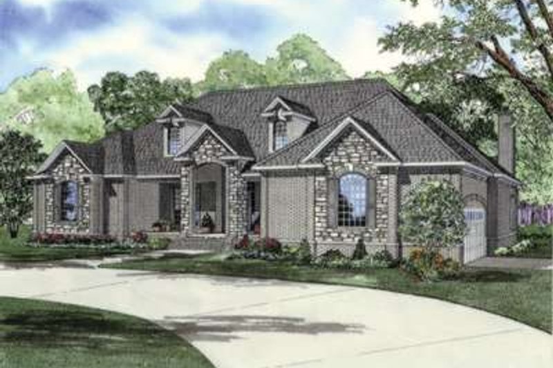 Dream House Plan - European Exterior - Front Elevation Plan #17-2165