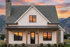 Home Plan - Farmhouse Exterior - Front Elevation Plan #1096-175