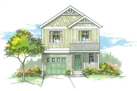 Exterior - Front Elevation for Craftsman House Plan #53-528 - 3 bed, 2.5 bath