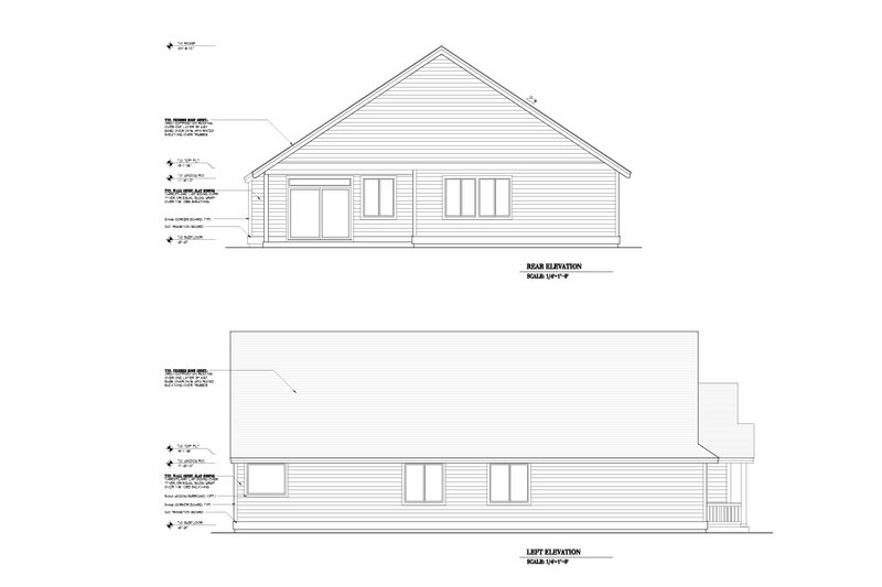 House Design - Exterior - Other Elevation 1 for Craftsman House Plan #53-718 - 4 bed, 2 bath