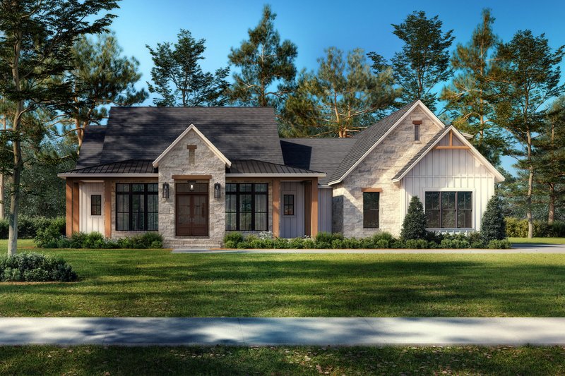 House Design - Exterior - Front Elevation 3 for Farmhouse House Plan #430-345 - 3 bed, 3.5 bath