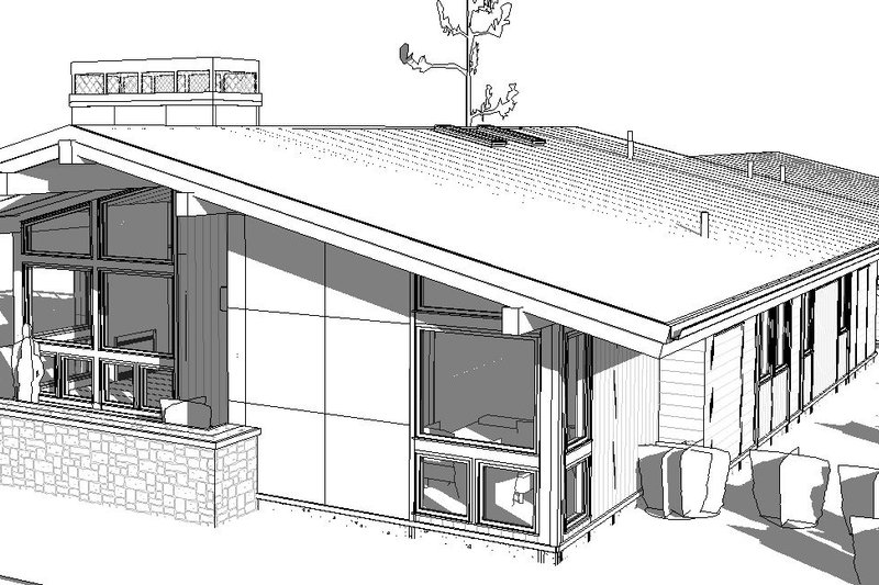 Dream House Plan - Exterior - Other Elevation 4 for Modern House Plan #895-127 - 3 bed, 2 bath